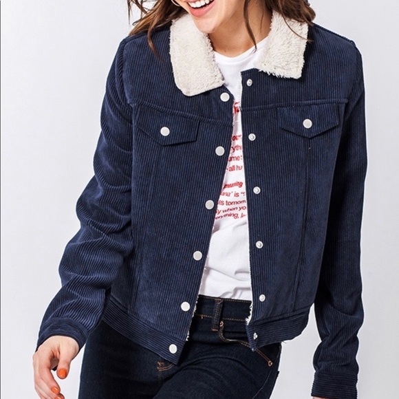 FAVLUX Jackets & Blazers - Corduroy Sherpa Jacket
